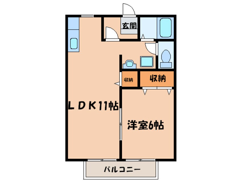 間取図 アンジュ岡崎南