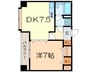 パルナス栄 1DKの間取り