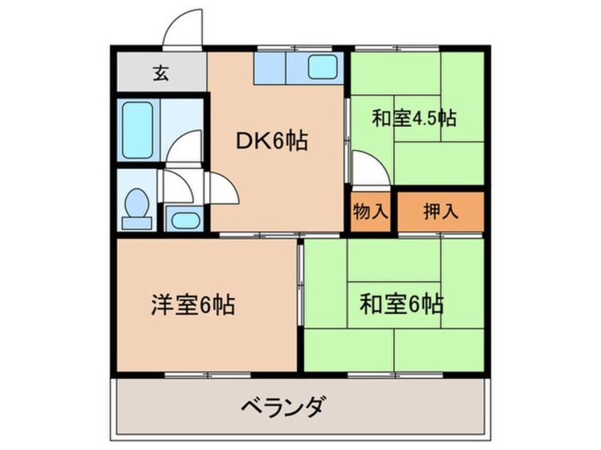 間取図 晴新コ－ポラス