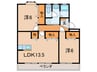 衣浦マンション 2LDKの間取り