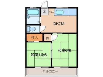 間取図 サングリ－ン桐畑Ａ棟