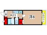 メゾン石川橋Ａ棟 1Kの間取り