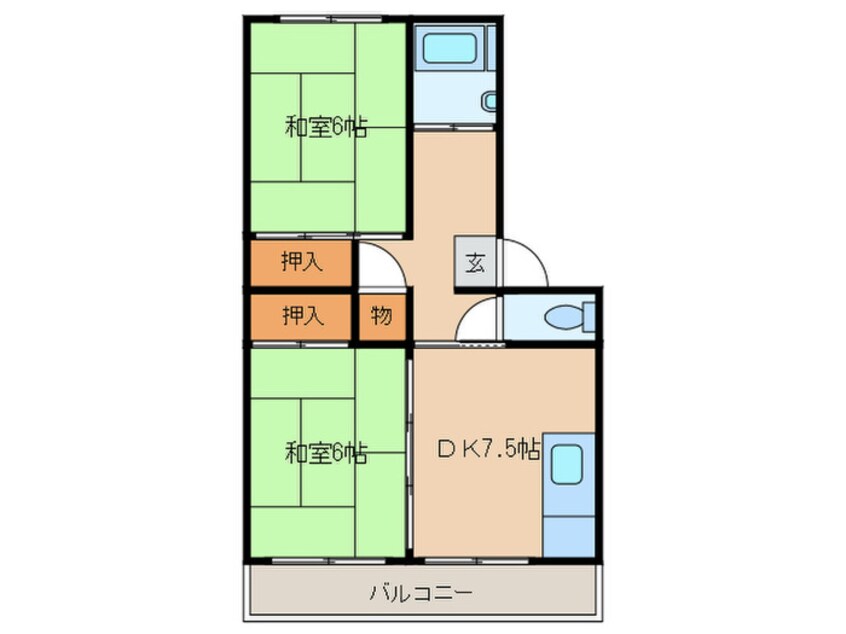 間取図 永覚コーポ