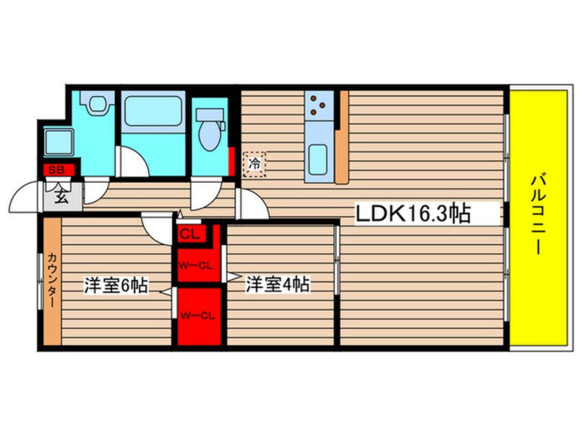 間取図 東浦ｶﾞｰﾃﾞﾝﾋﾙｽﾞあじさいｸﾚｽﾄ