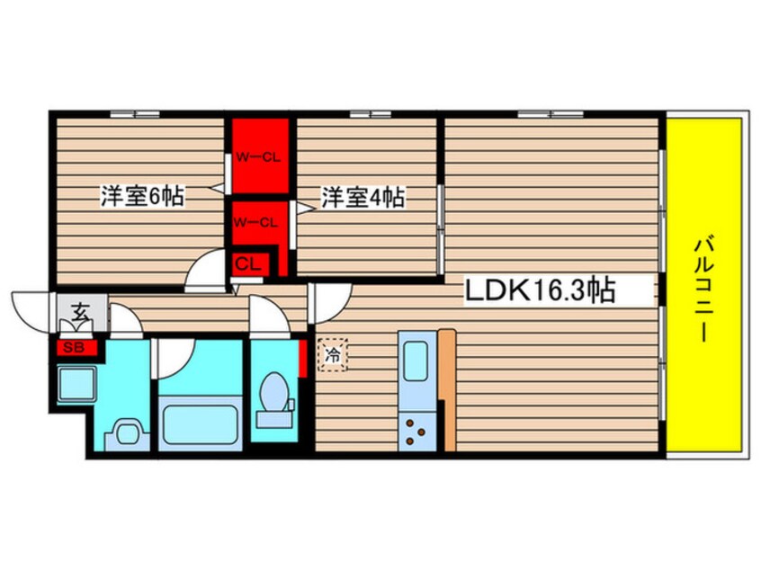 間取図 東浦ｶﾞｰﾃﾞﾝﾋﾙｽﾞあじさいｸﾚｽﾄ