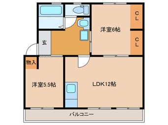 間取図 コーポ西栄