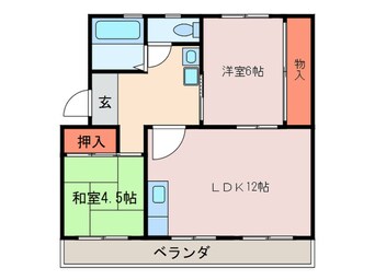 間取図 コーポ西栄