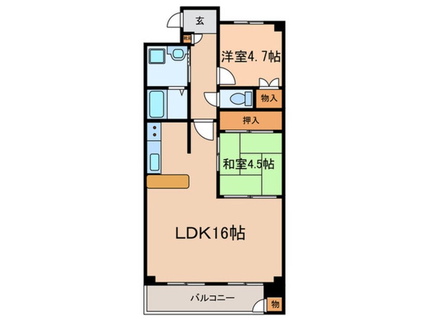 間取図 ｲﾄｰﾋﾟｱ紅葉舎金山ﾏﾝｼｮﾝ(1207)