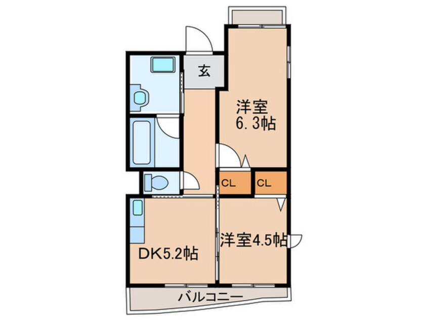 間取図 ラフィネ清華