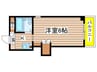 メイツ内田橋 1Rの間取り