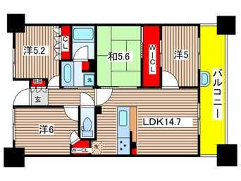 間取図 サーパスシティ鳴海（604）