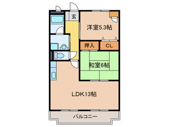 間取図 エクセルハイム中山