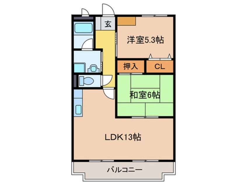 間取図 エクセルハイム中山