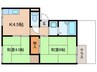 ハイツ都 2Kの間取り