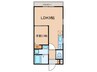 ＲＵＳＵＴＯ‐ＲＥ　ＡＪＩＭＡ 1LDKの間取り