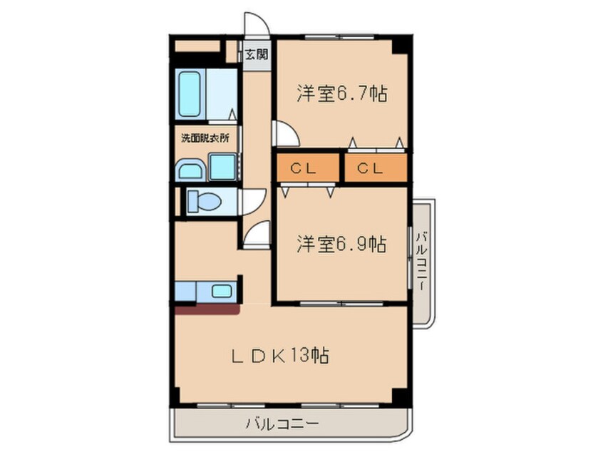 間取図 朝日丸太マンション