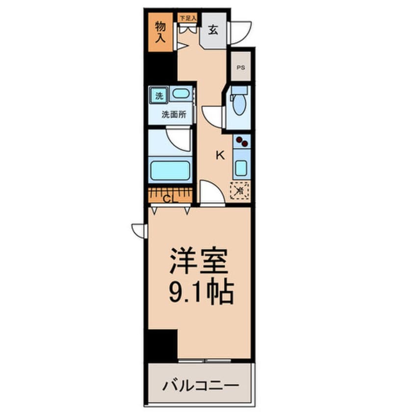 間取図 カーサビアンカ東岡崎