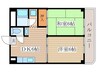 エ－デルハイム成田 2DKの間取り