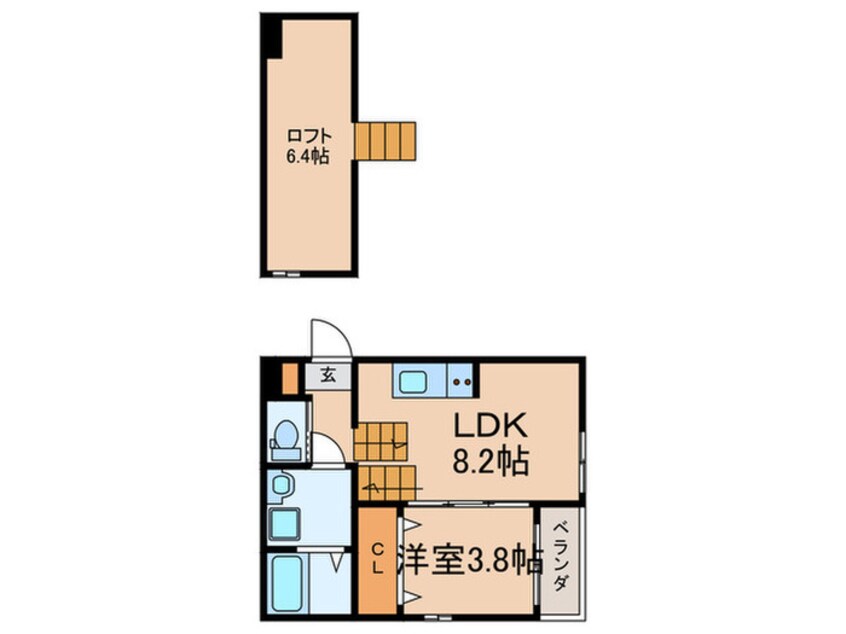 間取図 ハーモニーテラス柳堀