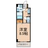 サン笠取 1Kの間取り
