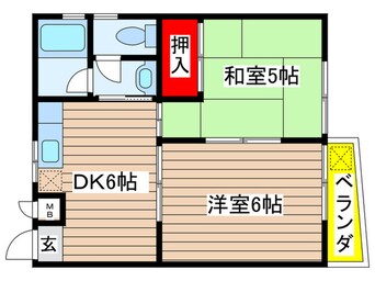 間取図 加福ハイツ３