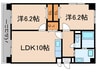 ブランメゾン辻本通 2LDKの間取り