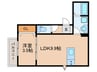LECOCON岩倉V 1LDKの間取り