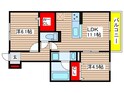 ソレイユ鴻の巣の間取図