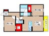ソレイユ鴻の巣 2LDKの間取り