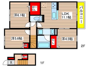 間取図 ソレイユ鴻の巣