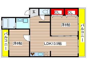 間取図 ブラウンハイツ