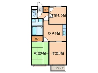 間取図 ビューハイツ有松 ＡＢ