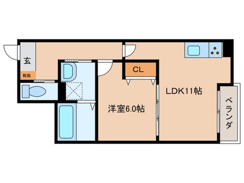 間取図 仮)日比津町1丁目フラットハウス