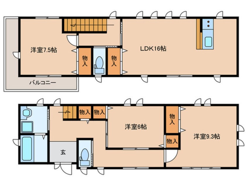 間取図 平和２丁目貸家