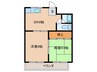 第二ｺ-ﾎﾟ石川 2DKの間取り