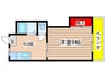 サイドストリ－ト 1Kの間取り