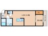 ティンガーラ須ヶ口　WEST 1LDKの間取り