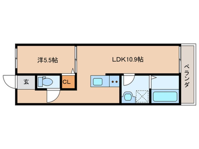 間取図 ティンガーラ須ヶ口　WEST
