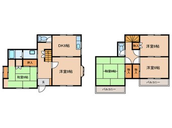 間取図 木賀本郷町東126-5貸家