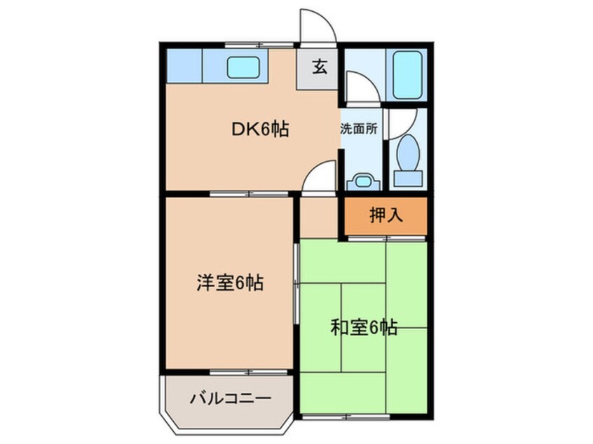 間取図 ム－ニ－　一つ山