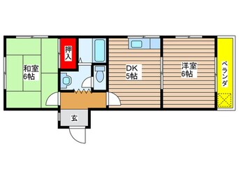 間取図 ム－ニ－　一つ山
