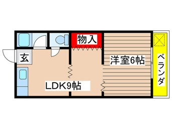 間取図 コ－ポ一つ山