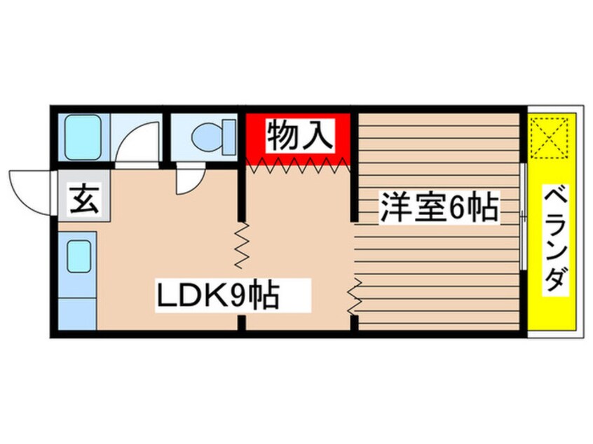 間取図 コ－ポ一つ山