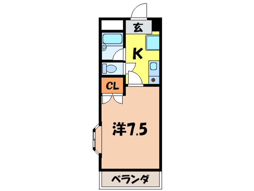 間取図 エバ－グリ－ン明治