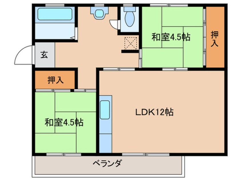 間取図 上の山団地５号棟（303）