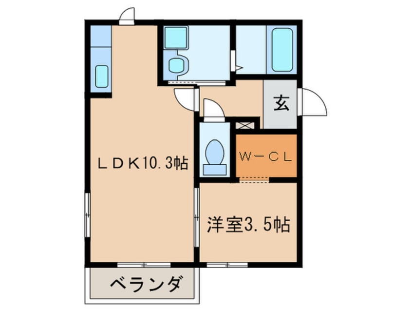 間取図 ＬＵＮＡ　ＣＯＵＲＴ