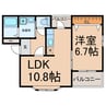 カーサ西真伝 1LDKの間取り