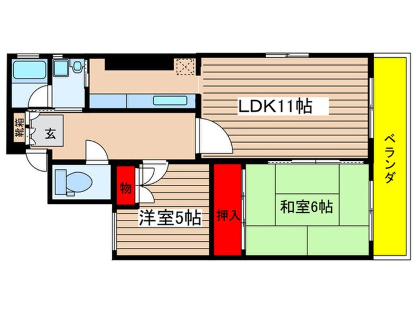 間取図 グランセ－ブル高岳
