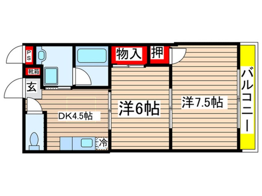 間取図 切戸曽七ハオス