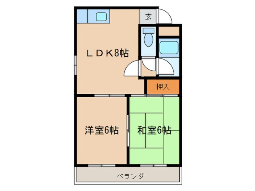 間取図 コ－ポラス長筬